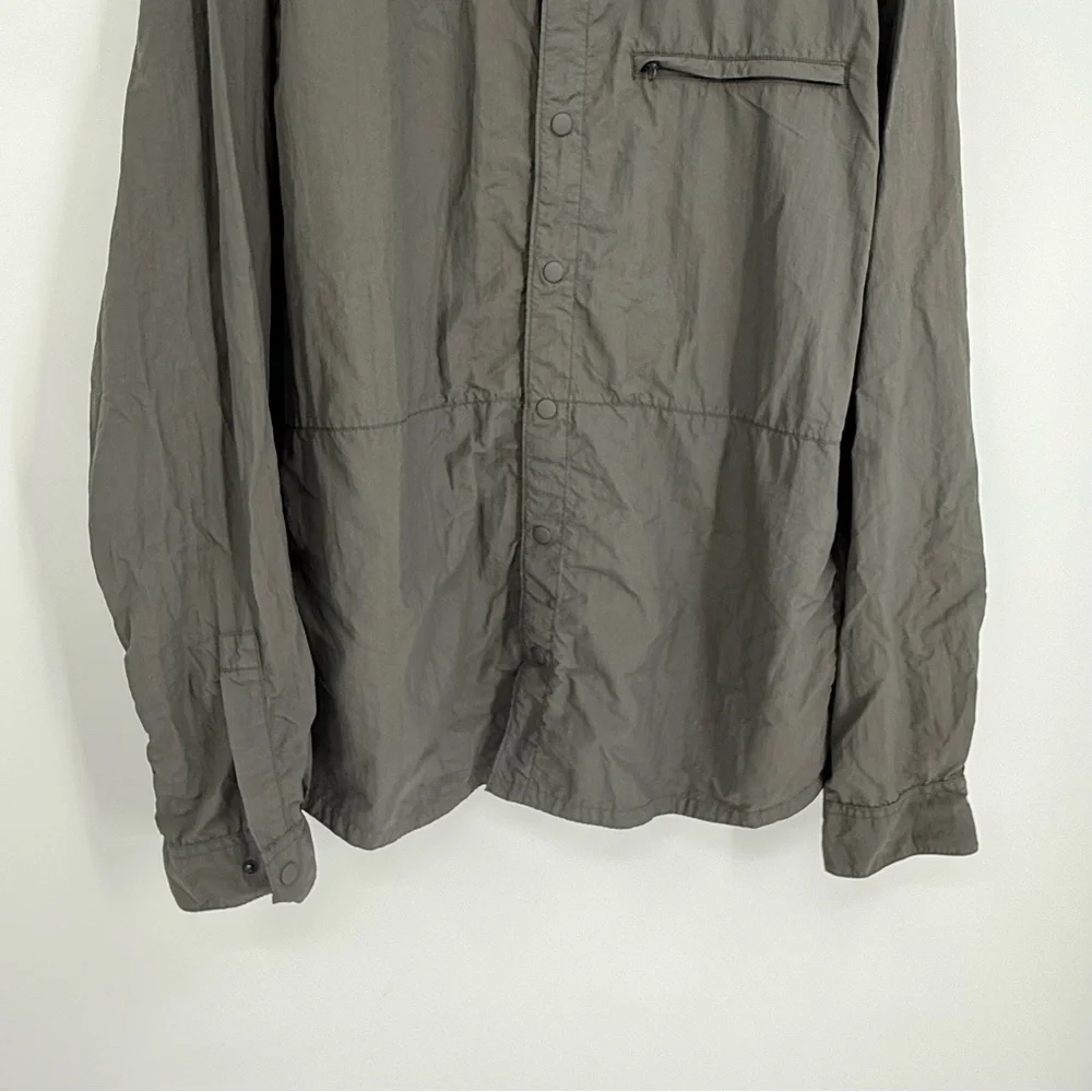 Destination J.Crew Packable Travel Jacket Green Size XXL Snap Front Lightweight